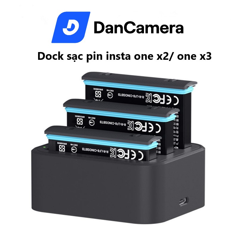 Sạc 3 Pin  Insta360 One X3/ X2 | Hàng cao cấp