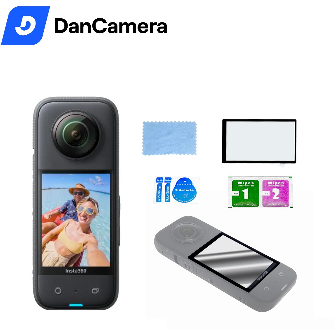 Trọn bộ kính cường lực cho màn hình insta360 One X3