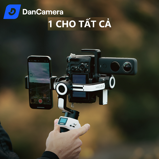 Tay Cầm gimbal chống rung Moza Aircross S | 3 trong 1 | Cho máy ảnh, điện thoại,Gopro