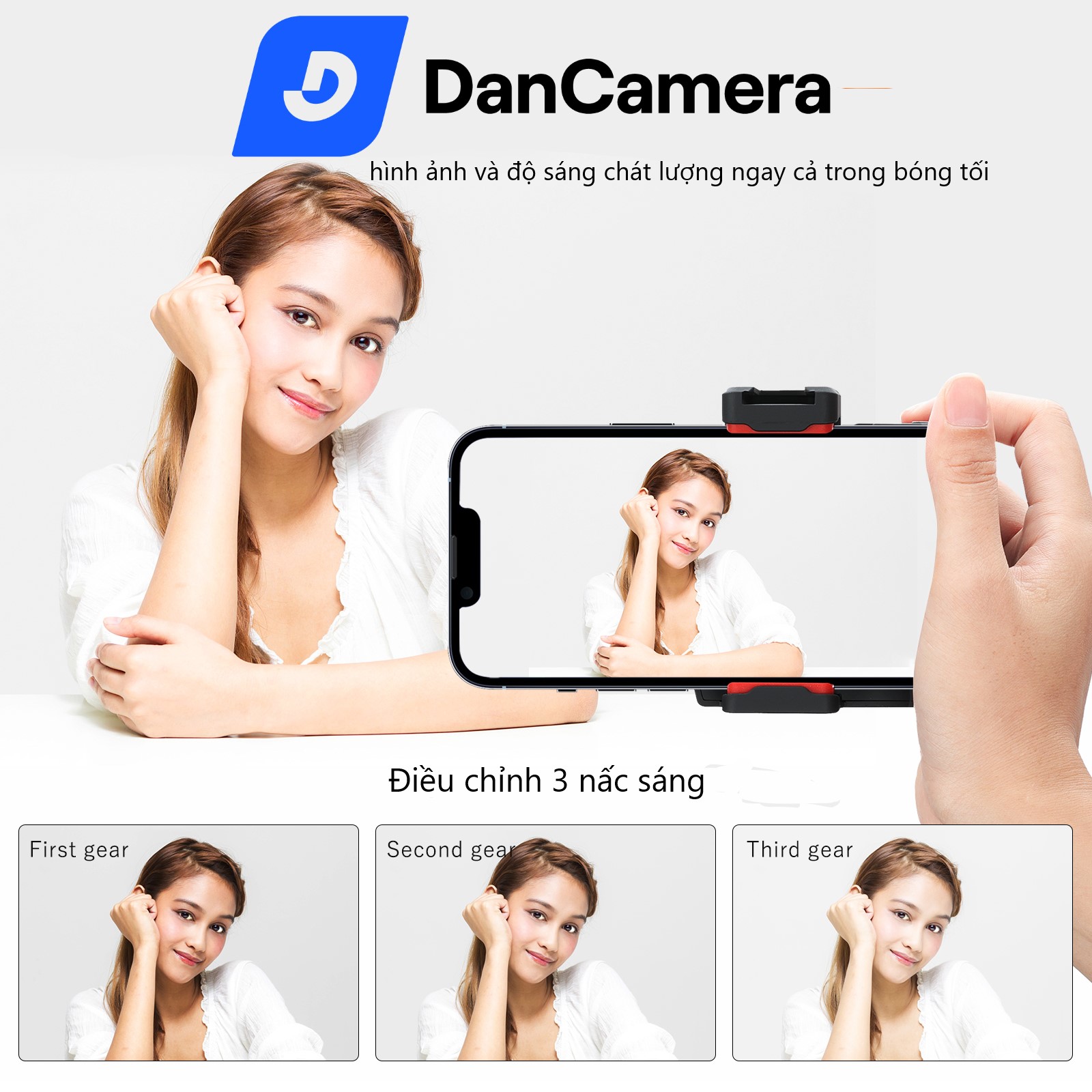 Tay cầm chống rung Uurig PH - 10 cho điện thoại thông minh kèm điều khiển từ xa