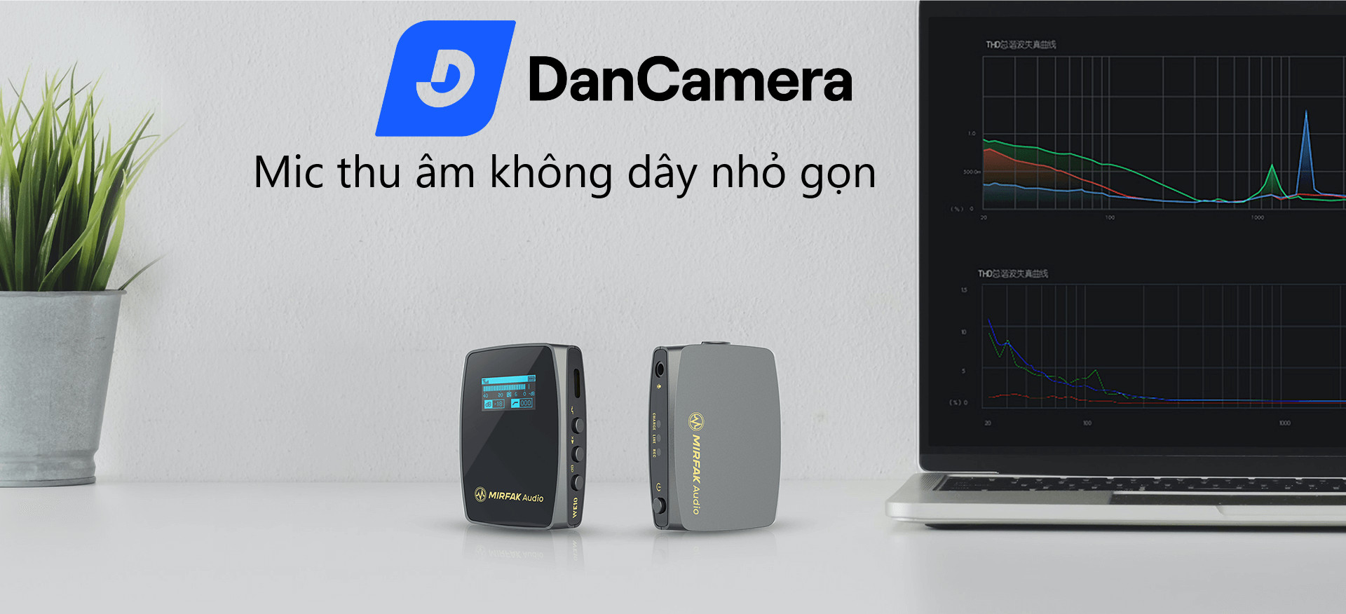 Mic thu âm không dây MIRFAK Audio nhỏ gọn tiện lợi