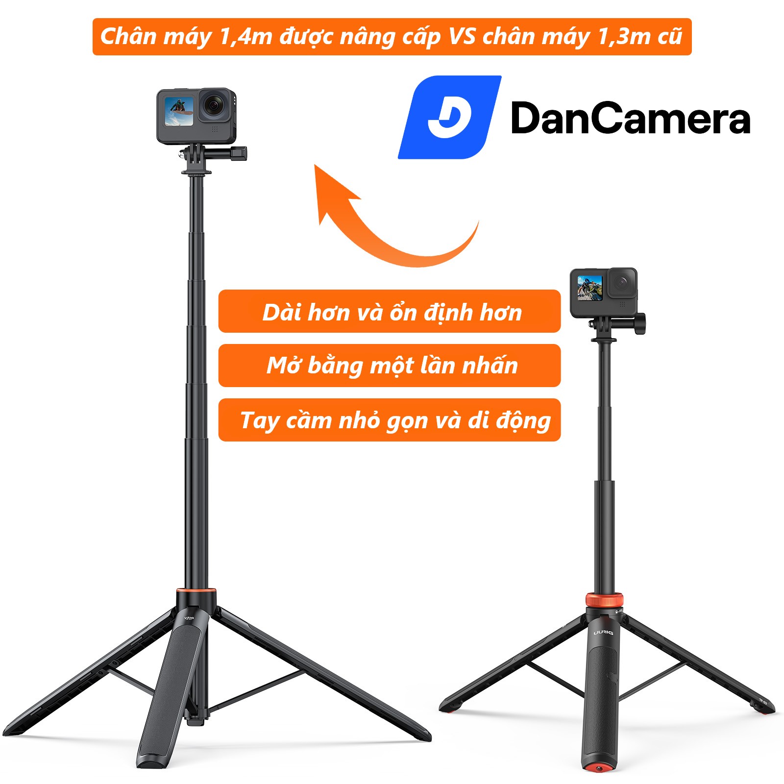 Gậy Selfie stick và tripod dành cho máy quay hành động | Vrig TP-21