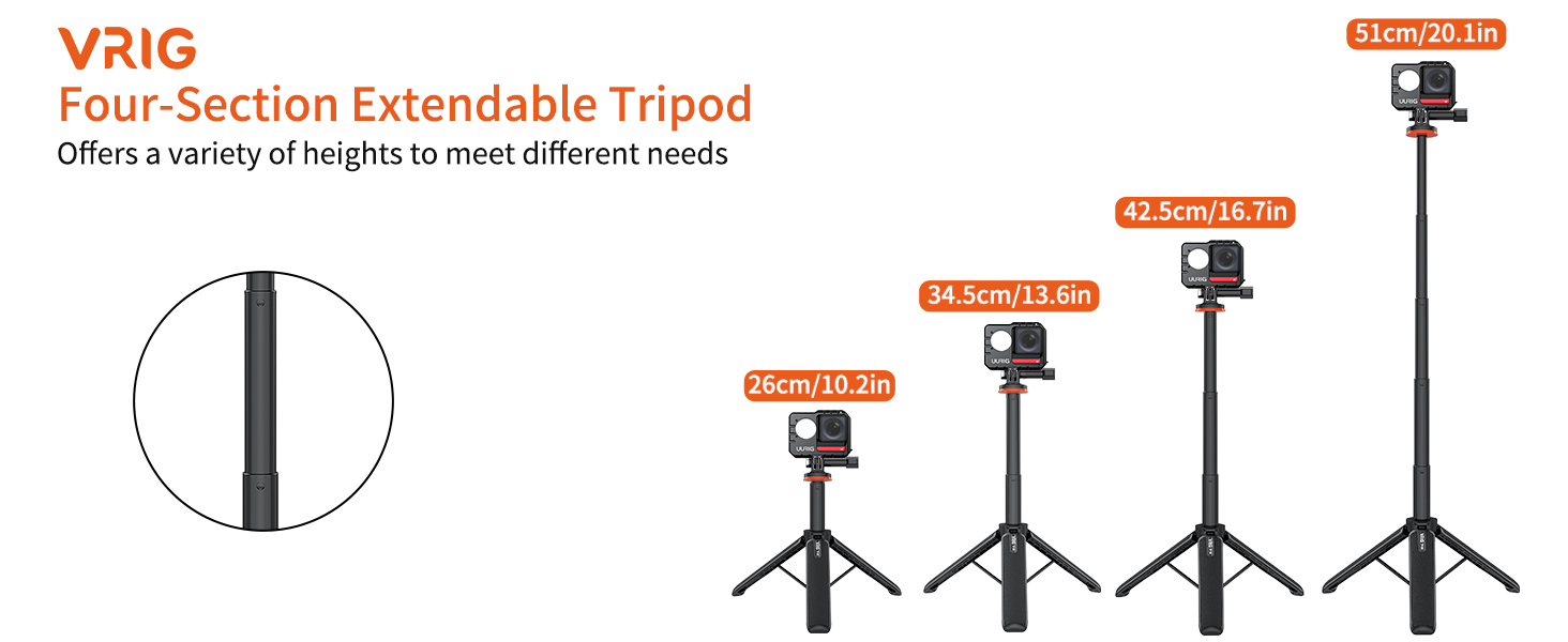 Tripod Urrig 51cm TP-08  + kẹp điện thoại ST-09