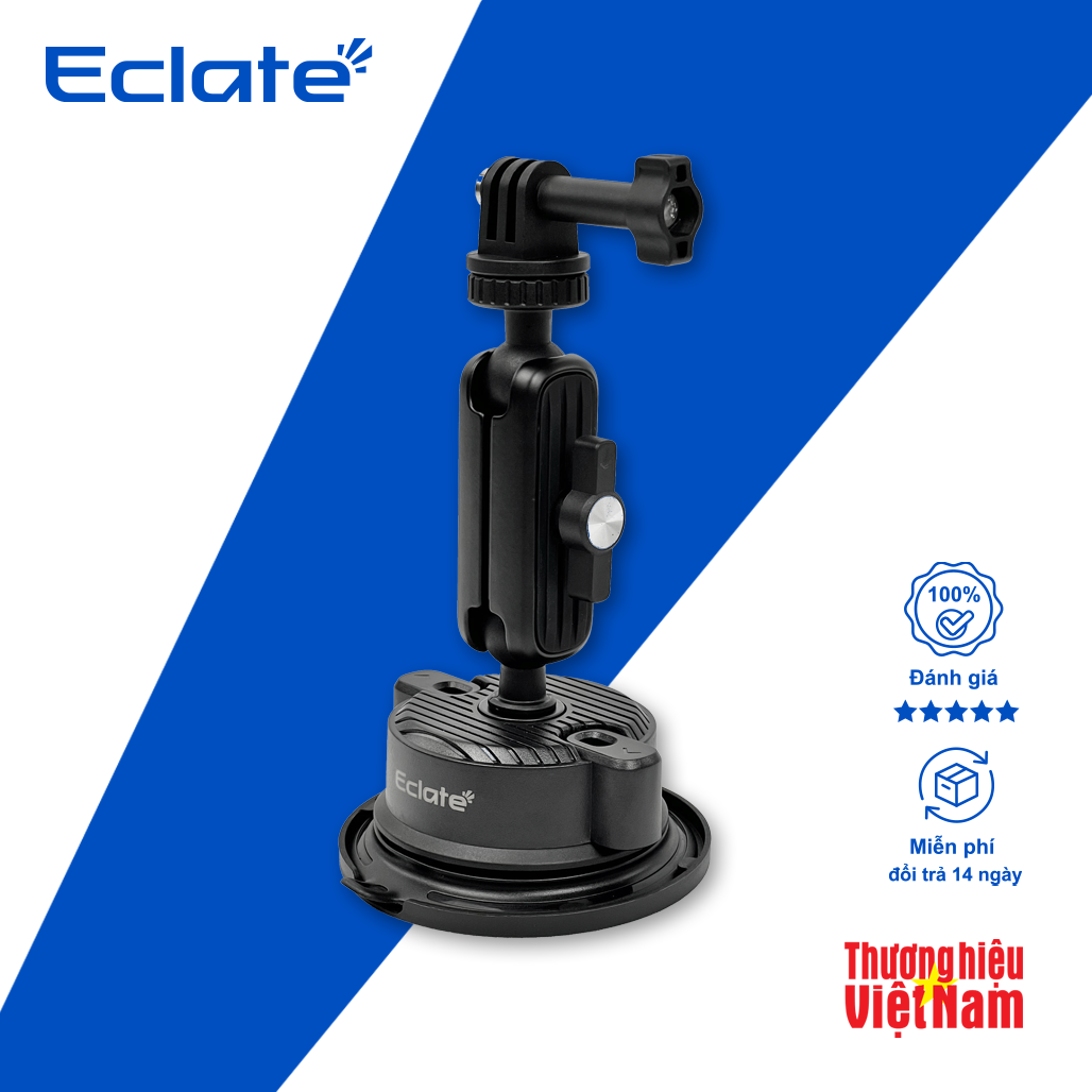 Giá đỡ cốc hút cho Camera hành động Eclate| Gopro,Insta360, DJI| chất liệu CNC