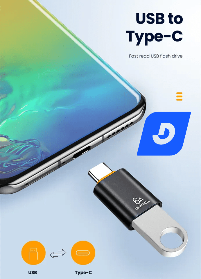 Đầu chuyển đổi USB 3.0 sang type C OTG tốc độ cao, nhỏ gọn, tiện lợi dùng cho điện thoại, pc, máy tính bảng