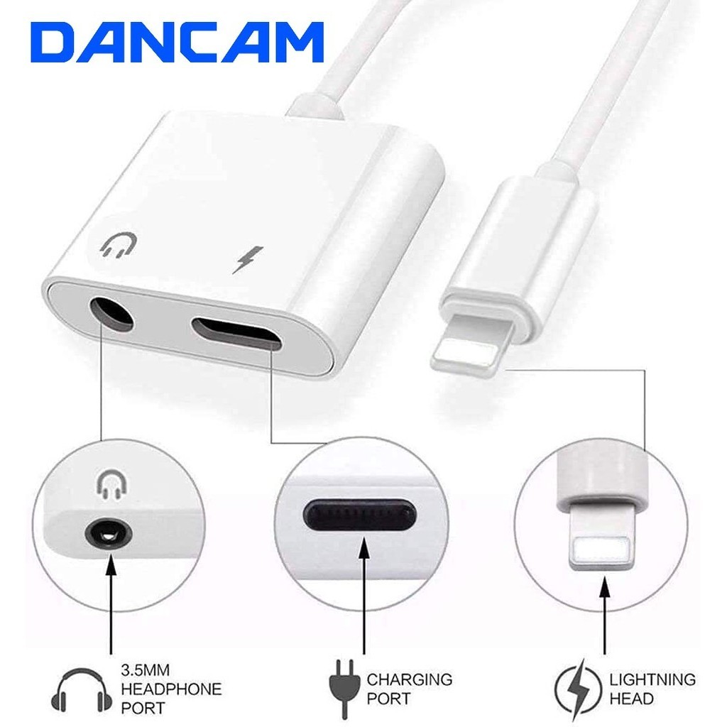 Bộ chuyển đổi tai nghe cổng 3.5mm sang chân cắm  cho điện thoại IP/Type C || Hàng Cao Cấp