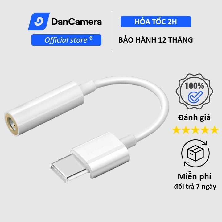 Bộ chuyển đổi tai nghe cổng 3.5mm sang chân cắm  cho điện thoại IP/Type C || Hàng Cao Cấp
