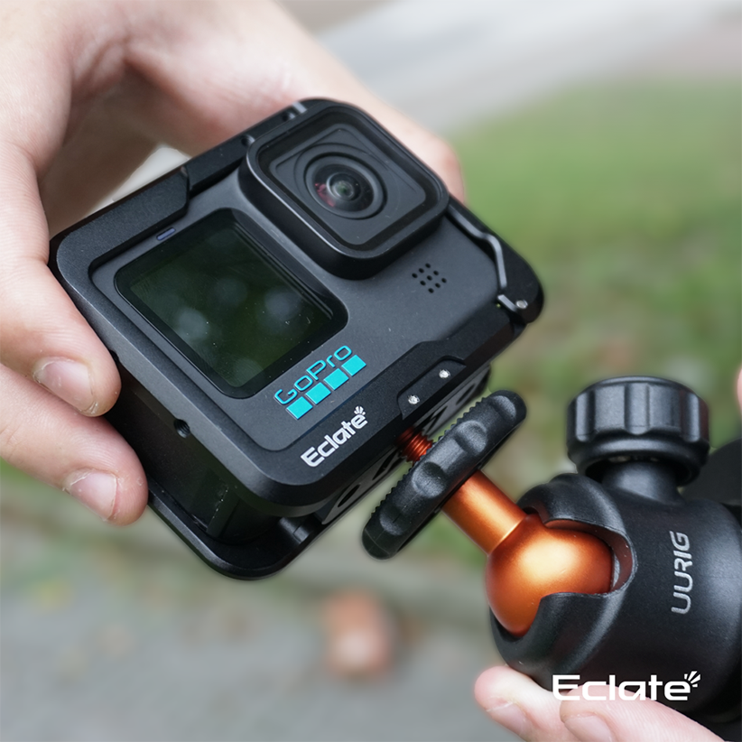 Khung camera cage Eclaté | Hợp Kim Nhôm | dành cho Gopro 9/10/11/12/13 | Hỗ trợ quay dọc