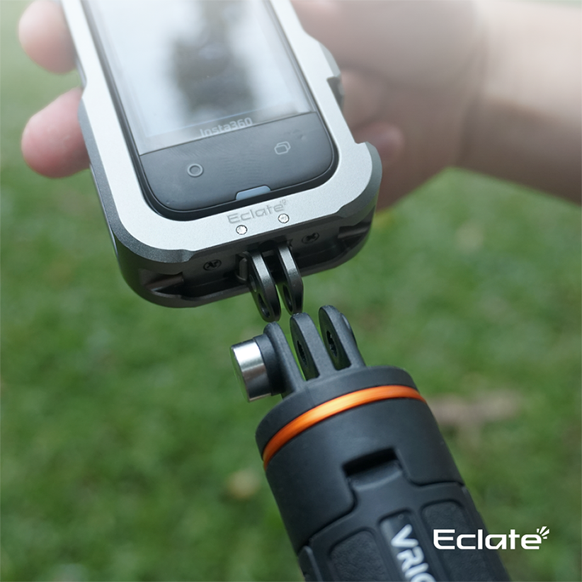 Khung camera cage Eclaté |Hợp Kim Nhôm | dành cho insta360 x4| Hỗ trợ quay dọc
