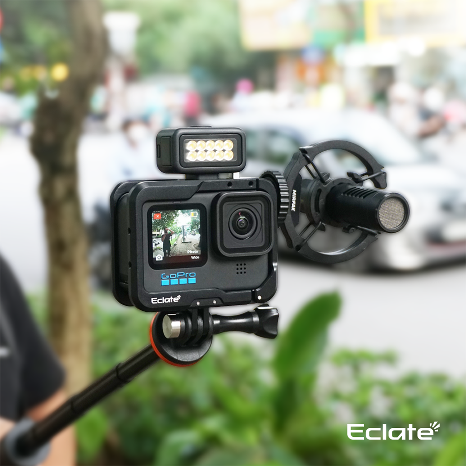 Khung camera cage Eclaté | Hợp Kim Nhôm | dành cho Gopro 9/10/11/12/13 | Hỗ trợ quay dọc