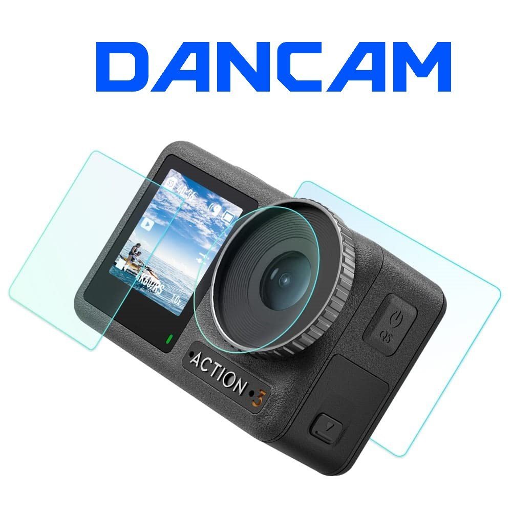 Bộ 3 miếng kính cường lực DJI Action 4 | Hàng cao cấp