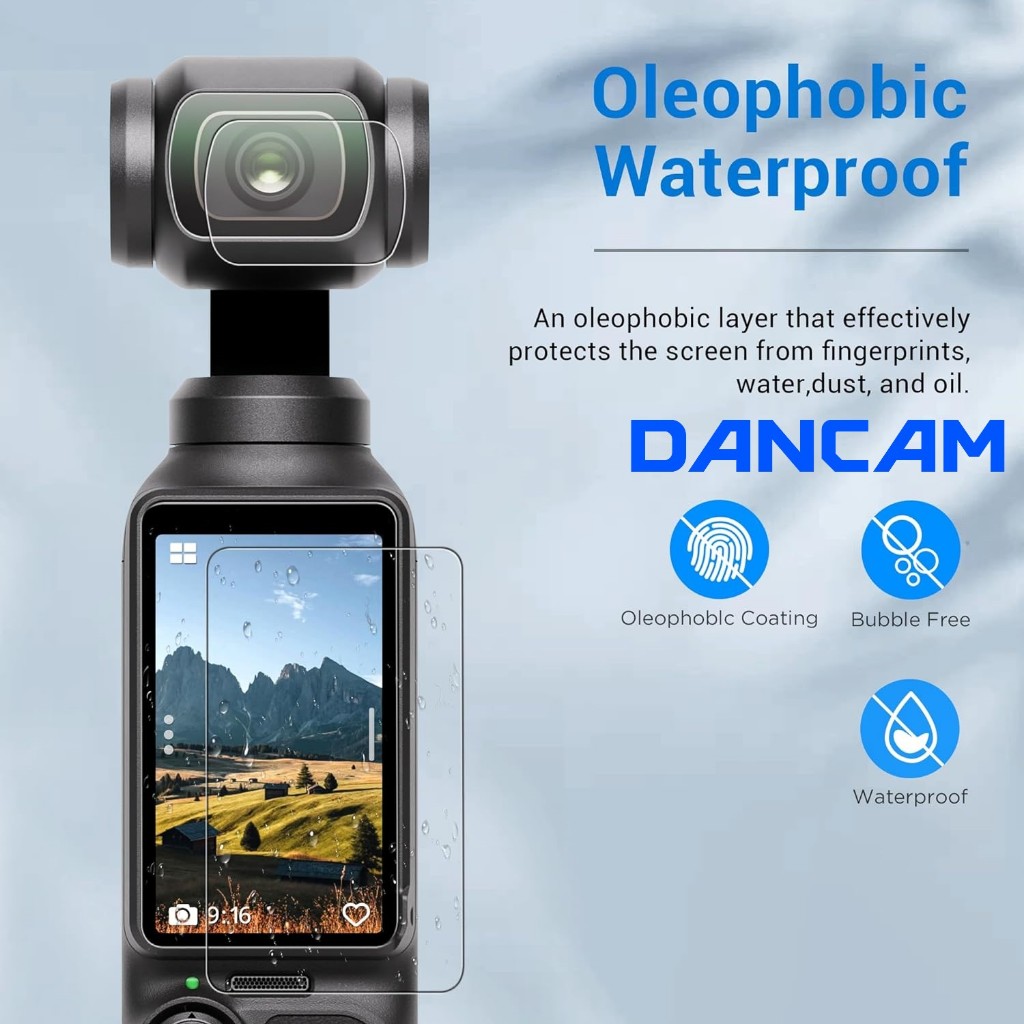 Kính cường lực Camera DJI pocket 2/3 | 1 bộ 2 tấm | Hàng Cao Cấp
