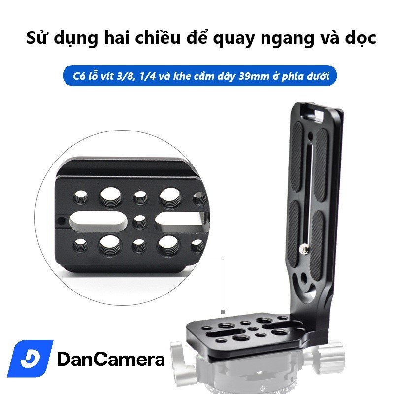 Giá kê máy ảnh đa năng CNC Universal L plate silver