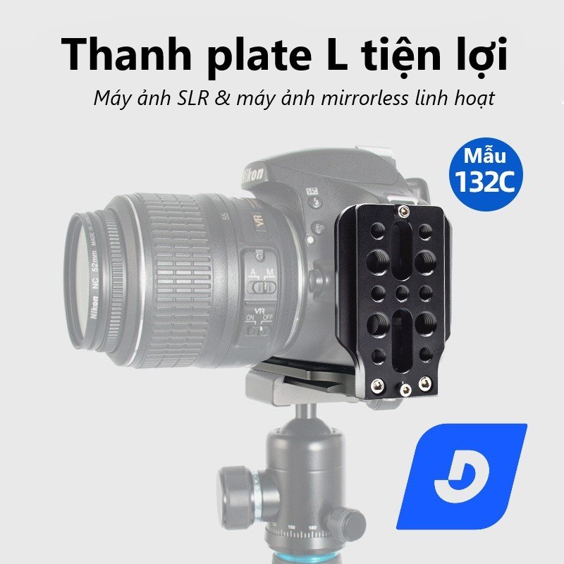 Giá kê máy ảnh đa năng CNC Universal L plate silver