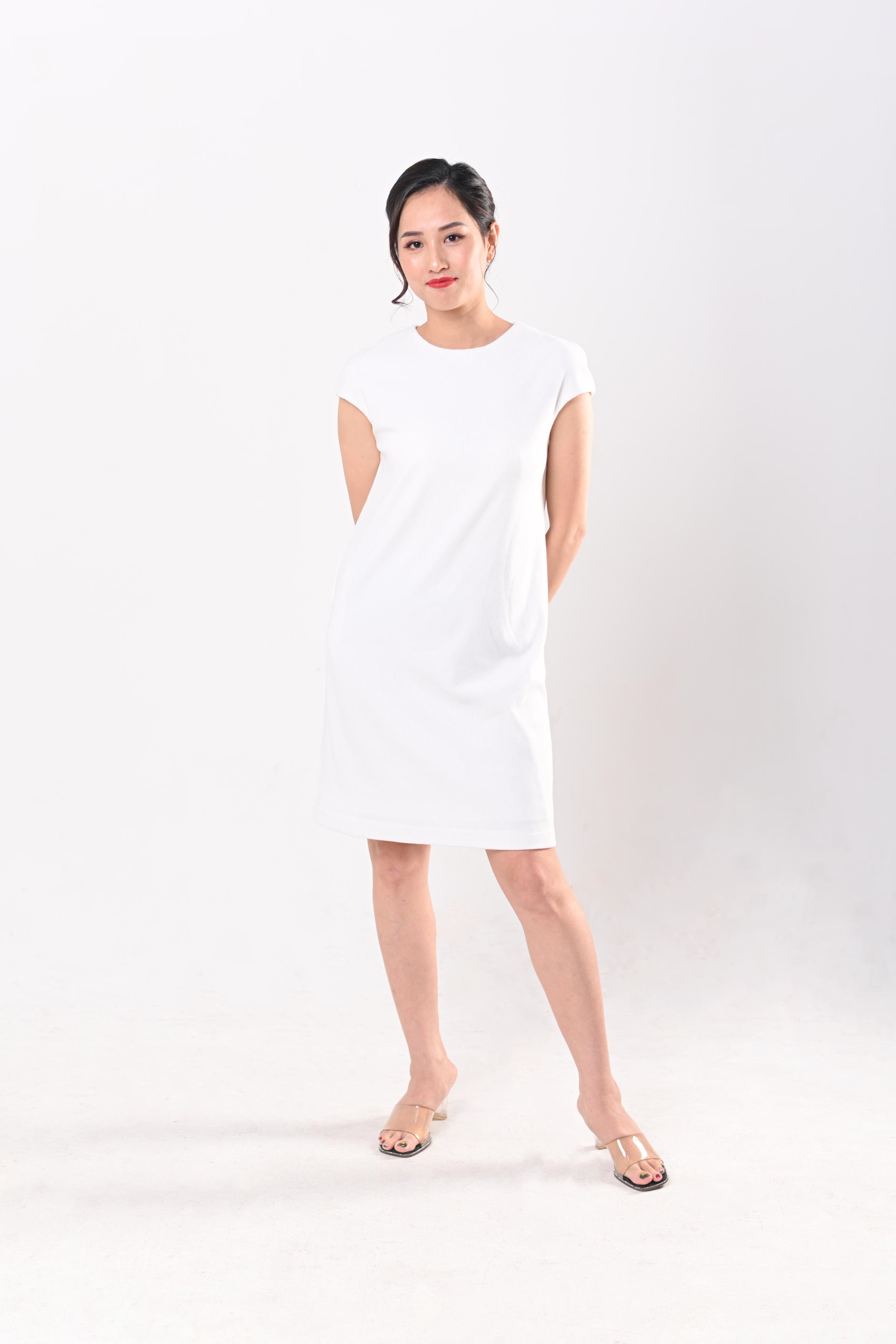 Đầm suông đen phối ren trắng DK 0775 – Evamoda - Thời trang đẳng cấp