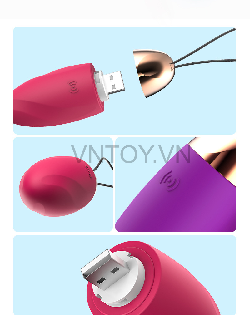 Trứng rung không dây giá rẻ sạc pin