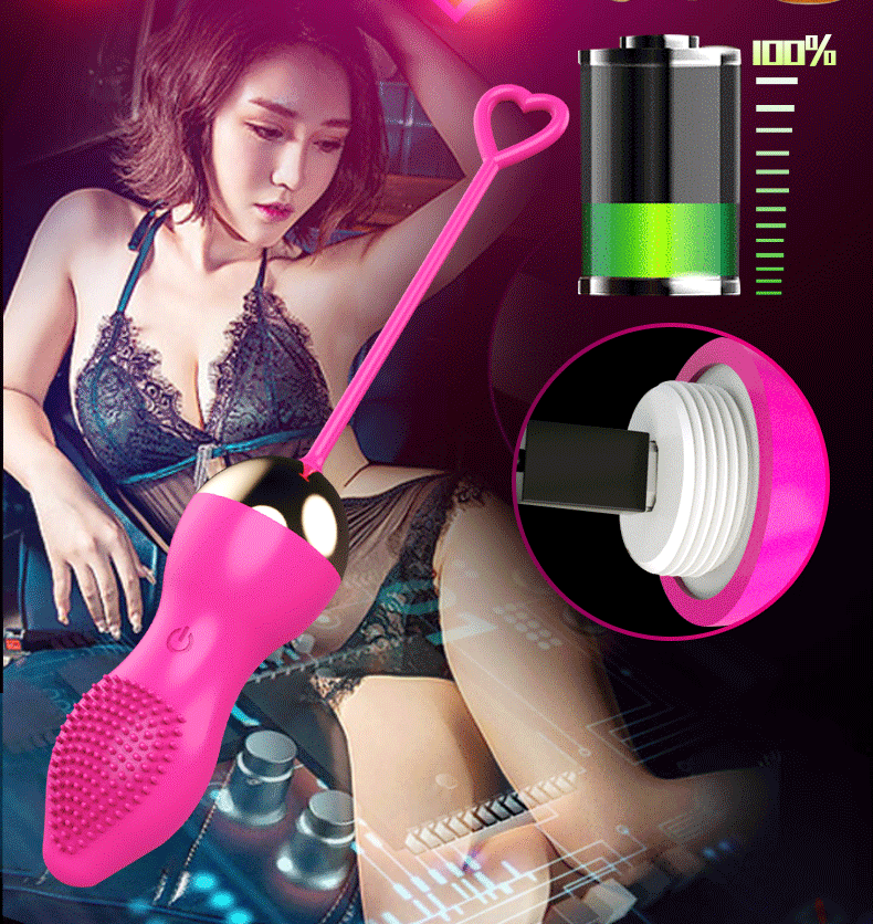 Trứng rung không dây có gai đuôi dài sạc pin