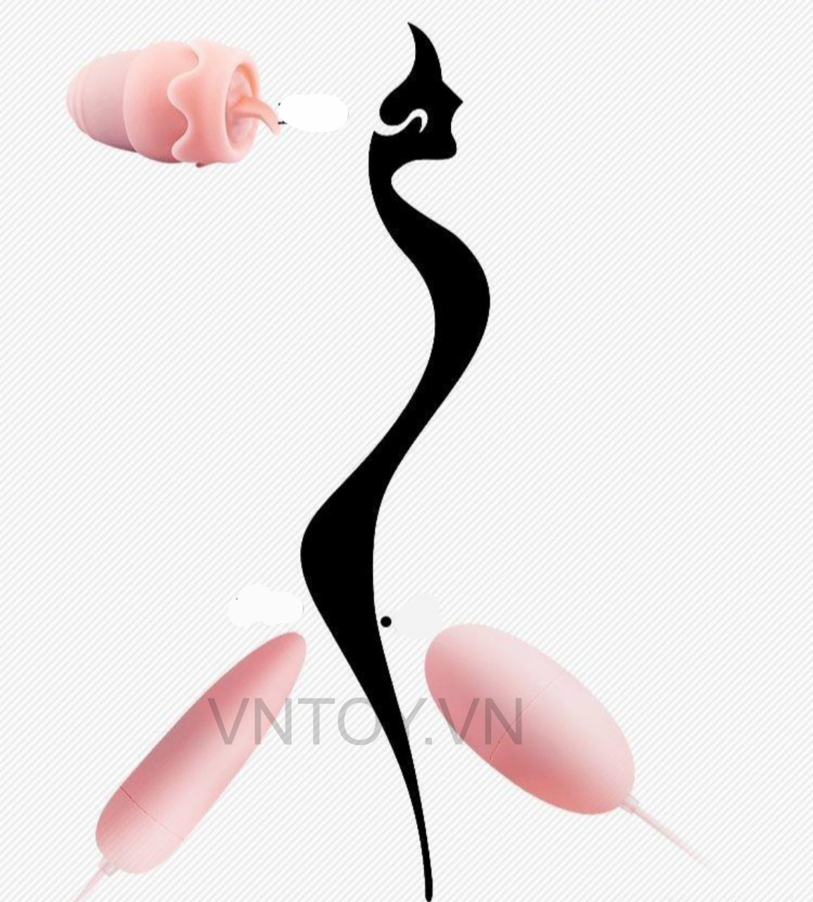 Trứng rung tình yêu 3 đầu có lưỡi liếm cắm USB