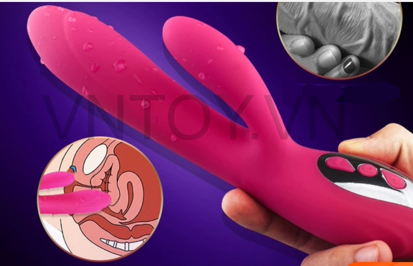 Thiết bị massage âm đạo cầm tay tỏa nhiệt Silicon cao cấp