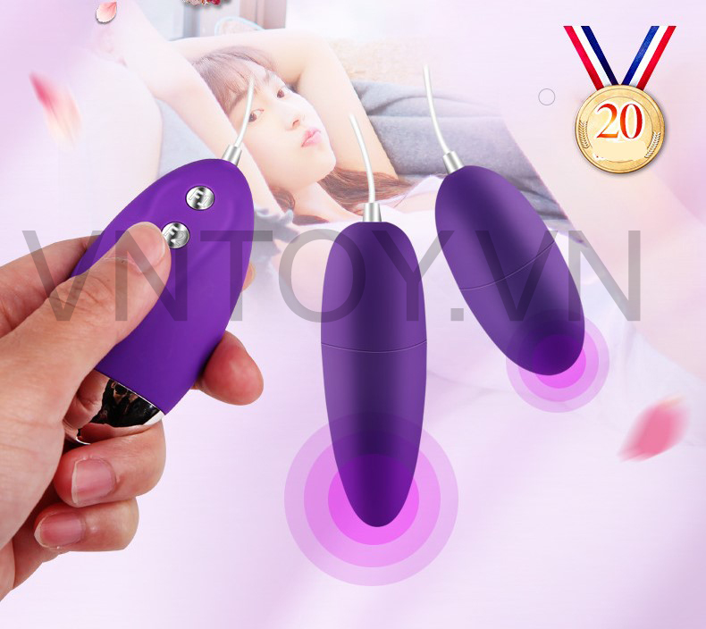 Trứng rung tình yêu 2 đầu Silicon 12 chế độ rung