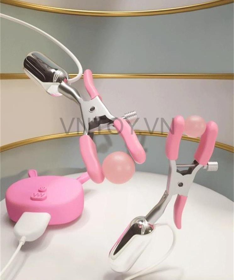 Trứng rung kích thích nhũ hoa kẹp ti sạc pin cao cấp