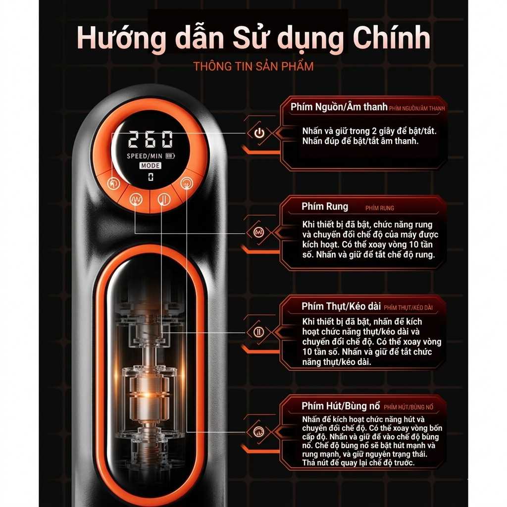 Âm Đạo Giả Gắn Tường Deep Throat Rung Thụt Mút Tự Động Cao Cấp