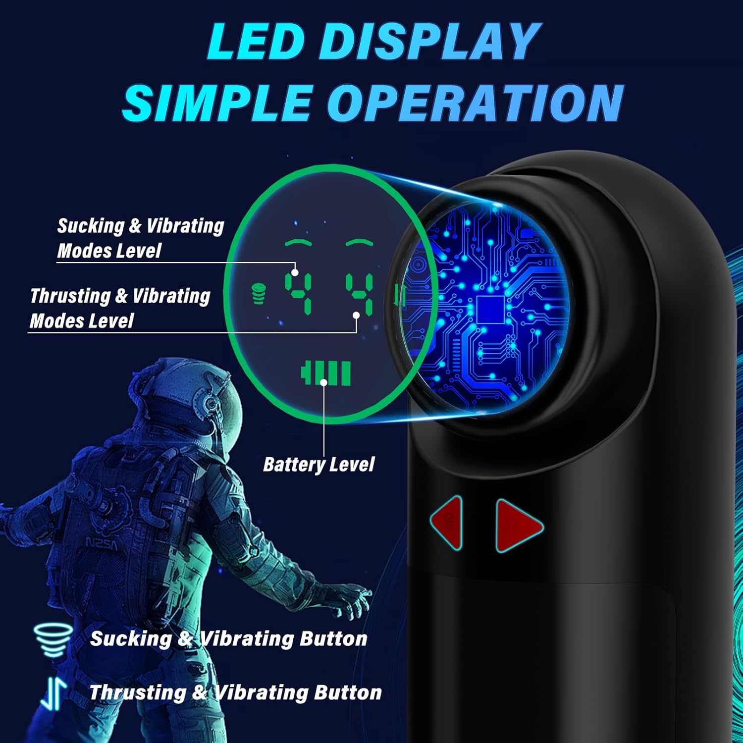 Âm Đạo Giả GloryFox 4 Chế Độ Đa Năng Rung Thụt Hút