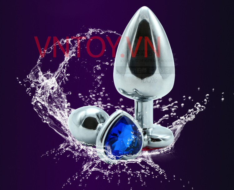 Anal Plug hình trái tim chất liệu Inox