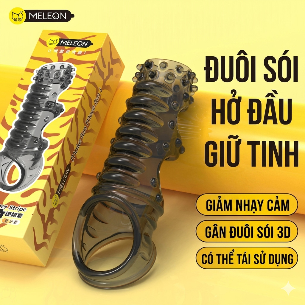 Bao Cao Su Đôn Có Gai Tiger Stripe Meleon Kéo Dài Thời Gian