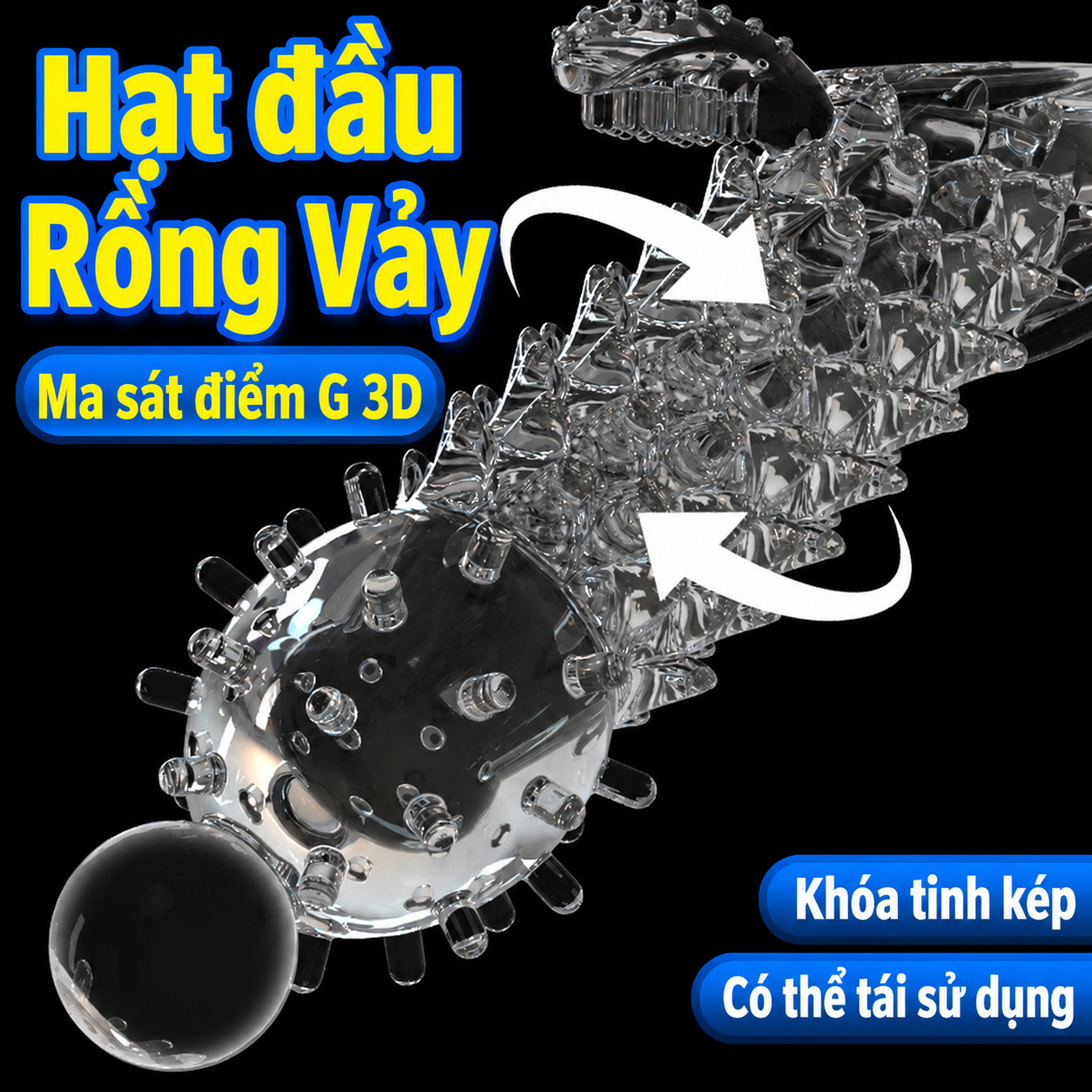 Bao Đôn Dên Meleon Gai Rồng Phân Nhánh Kèm Rung Mạnh