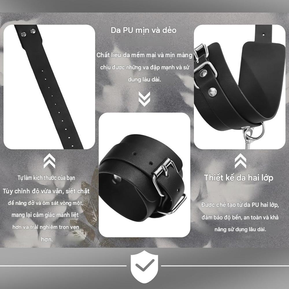 Bộ Đai Da Nữ Body Harness SM Còng Tay Dây Xích Cao Cấp