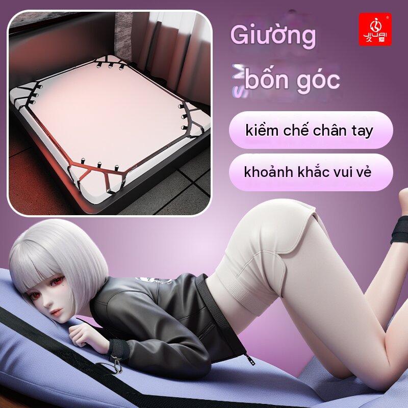 Bộ Dây Trói Giường SM Cao Cấp Còng Tay Chân Điều Chỉnh Linh Hoạt