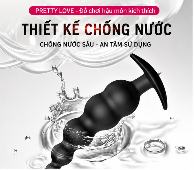 Butt Plug Rung Thông Minh Pretty Love Silicone Chống Nước 12 Chế Độ