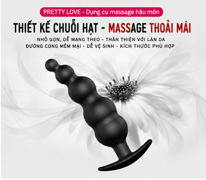 Butt Plug Rung Thông Minh Pretty Love Silicone Chống Nước 12 Chế Độ