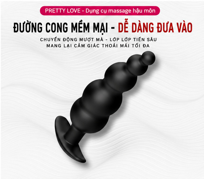 Butt Plug Rung Thông Minh Pretty Love Silicone Chống Nước 12 Chế Độ