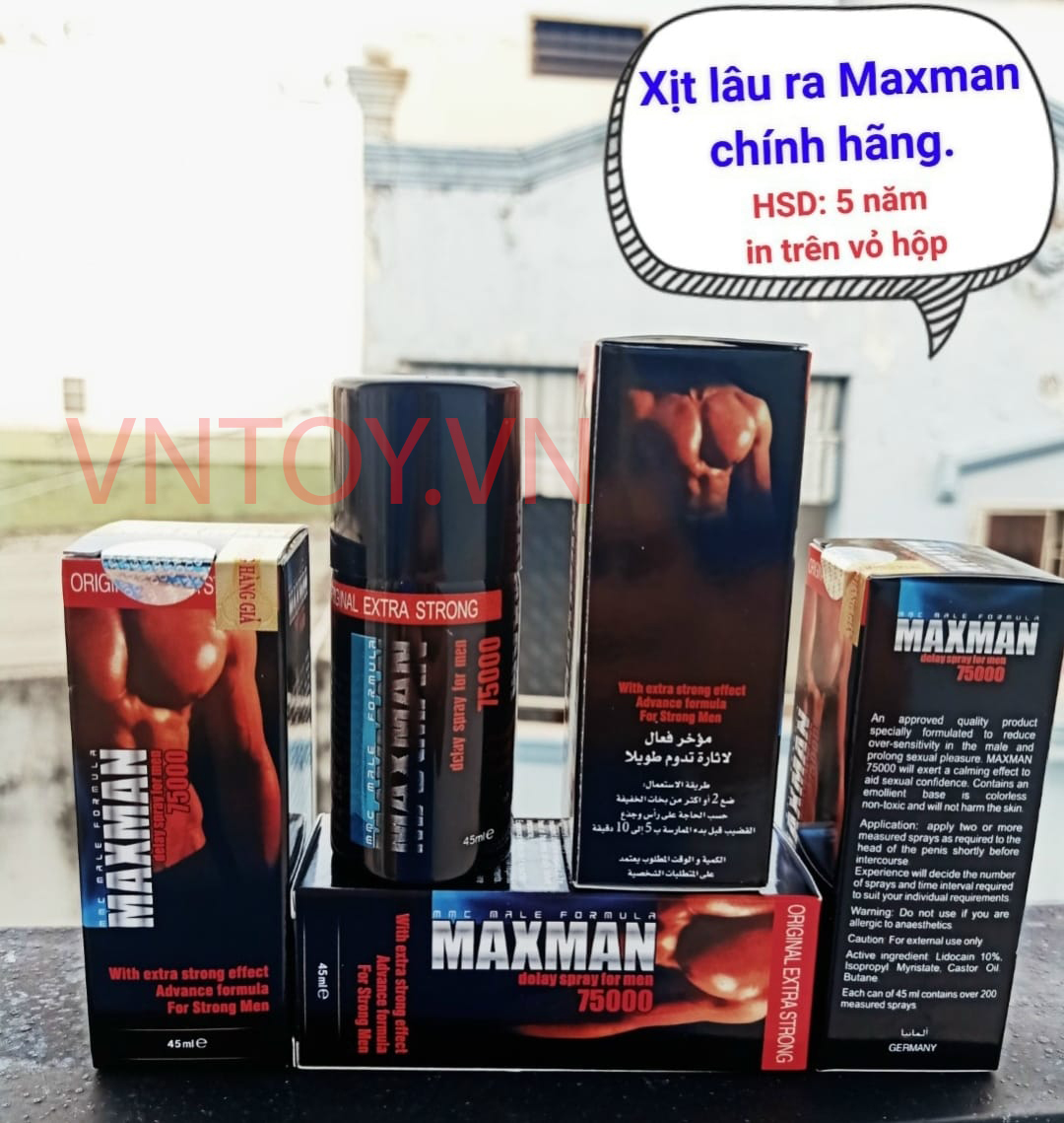 Chai xịt kéo dài thời gian quan hệ Maxman 75000 thương hiệu Đức