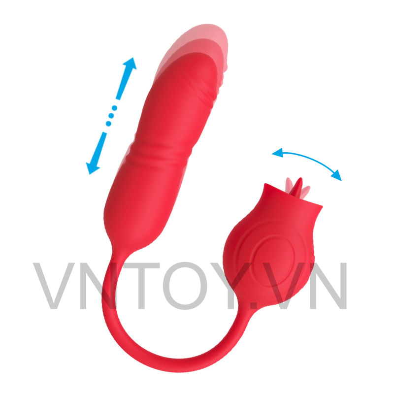 Trứng rung tình yêu thụt tự động kèm lưỡi liếm