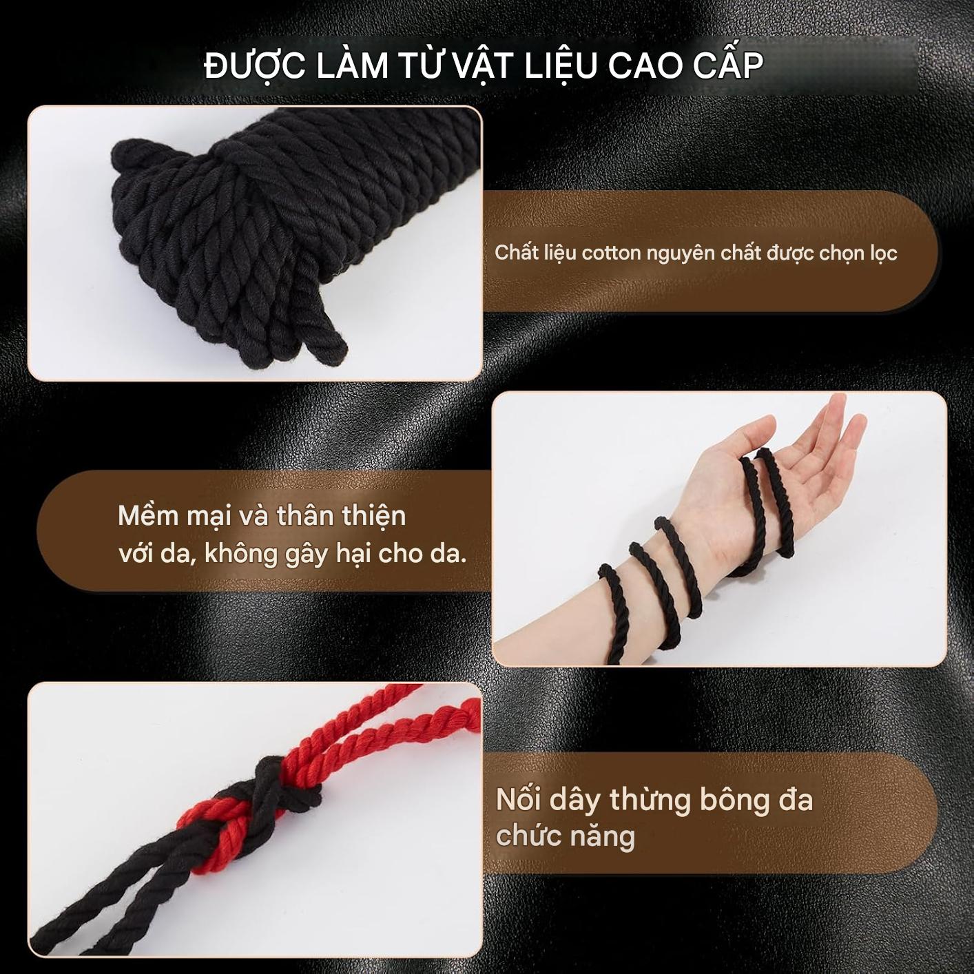 Dây trói BDSM 10m bằng cotton mềm - Dây trói Bondage Shibari