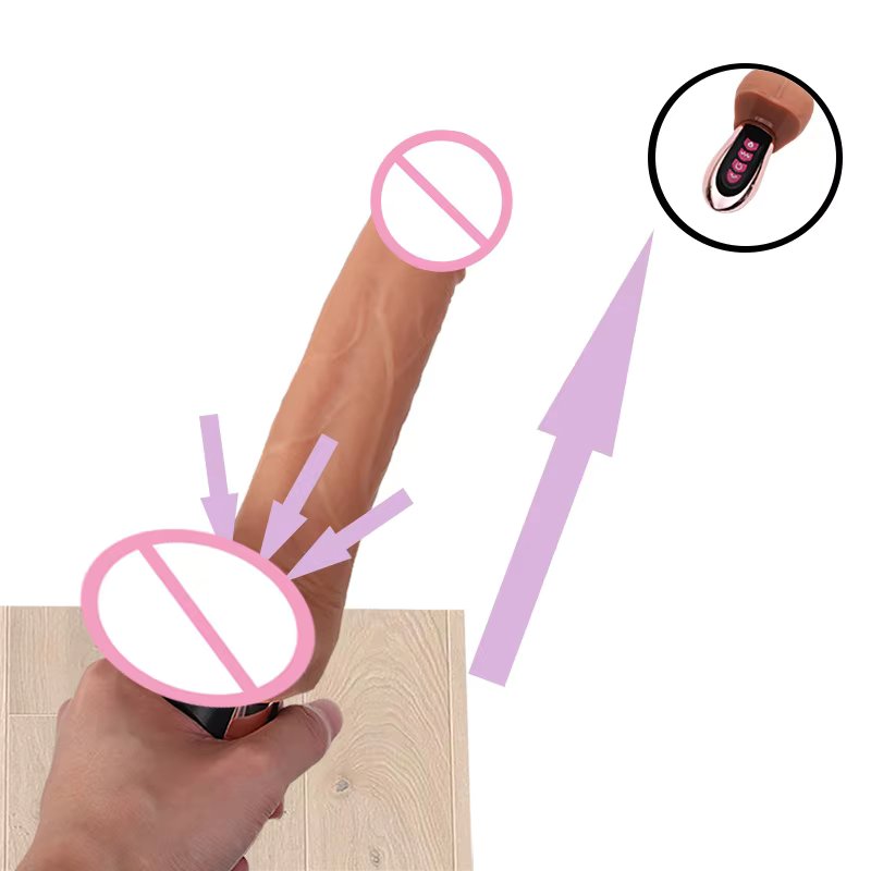 Dildo Cầm Tay Cao Cấp Rung Thụt Sưởi Ấm Mềm Mại Size Lớn