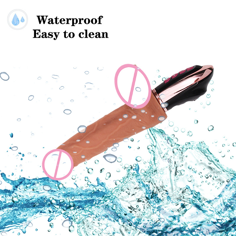 Dildo Cầm Tay Cao Cấp Rung Thụt Sưởi Ấm Mềm Mại Size Lớn