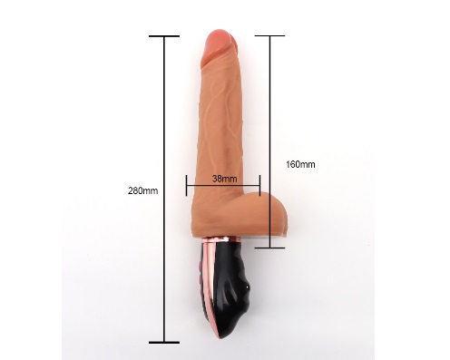 Dildo Cầm Tay Cao Cấp Rung Thụt Sưởi Ấm Mềm Mại Size Lớn