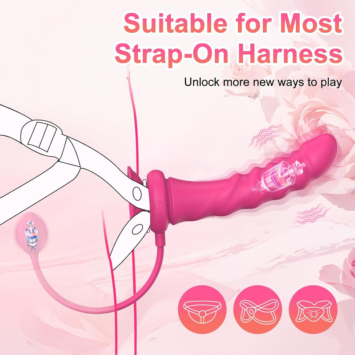 Dildo Les Đeo Hông Có Rung Điều Khiển Bluetooth Qua App