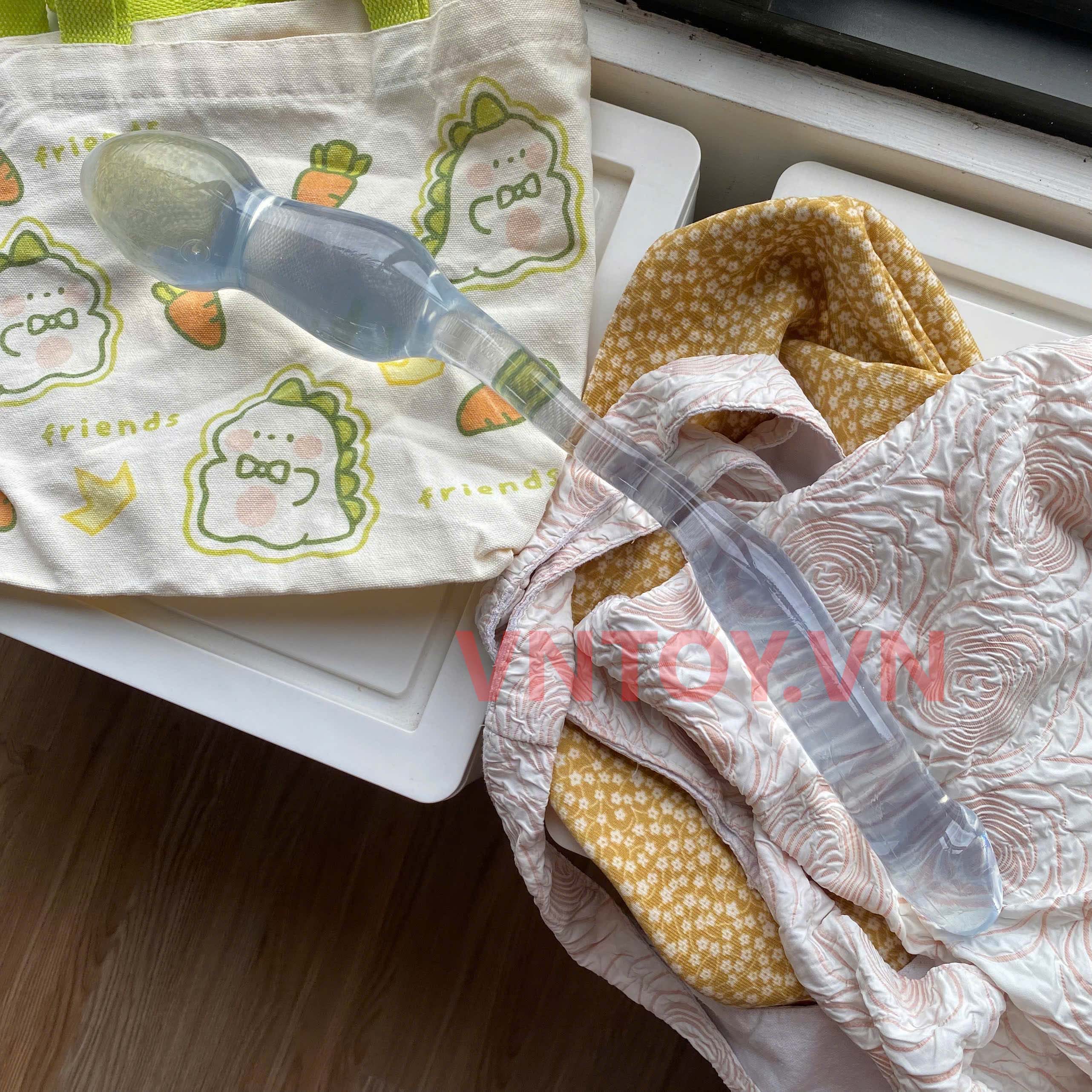 Dildo trong suốt hai đầu size lớn kích thích kép sang trọng