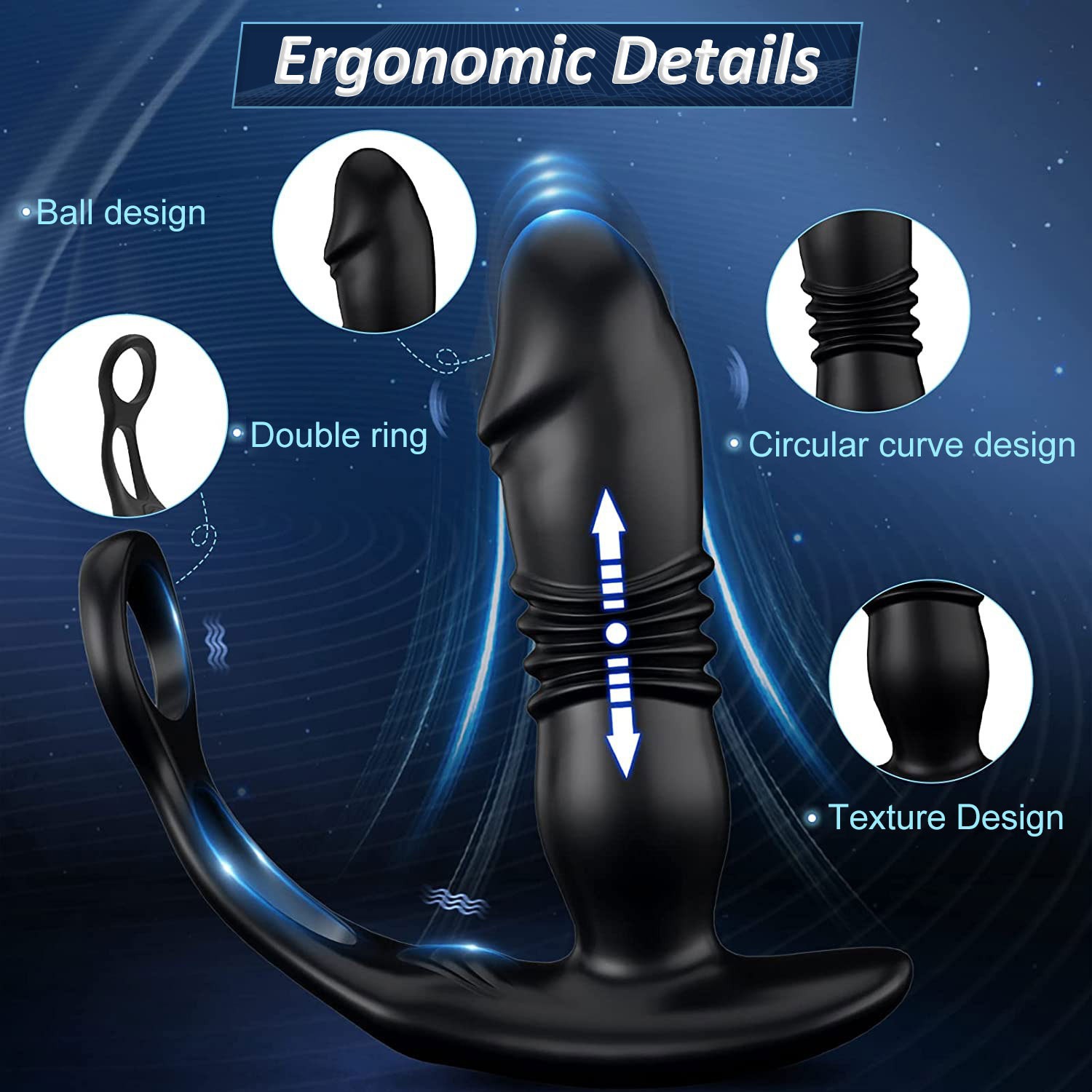 Dụng Cụ Massage Tuyến Tiền Liệt Rung Thụt Thông Minh 3-in-1
