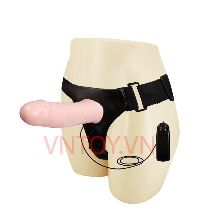Dương vật giả dây đeo Baile có rung rỗng ruột