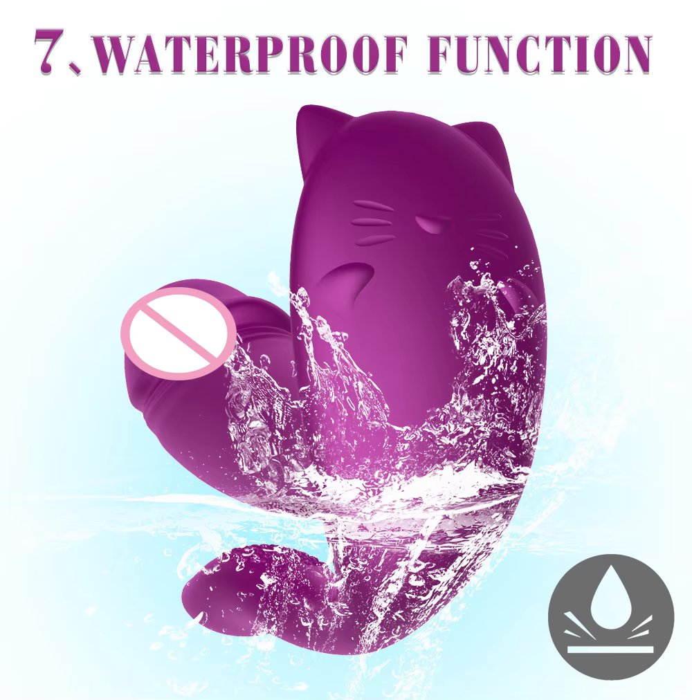 Máy Rung Cute Cat Điểm G & Clitoris 4-in-1 Có Sưởi Ấm