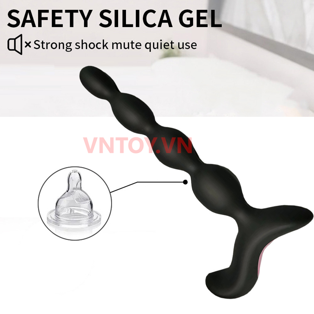 Máy rung hậu môn Anal beads cao cấp 10 chế độ