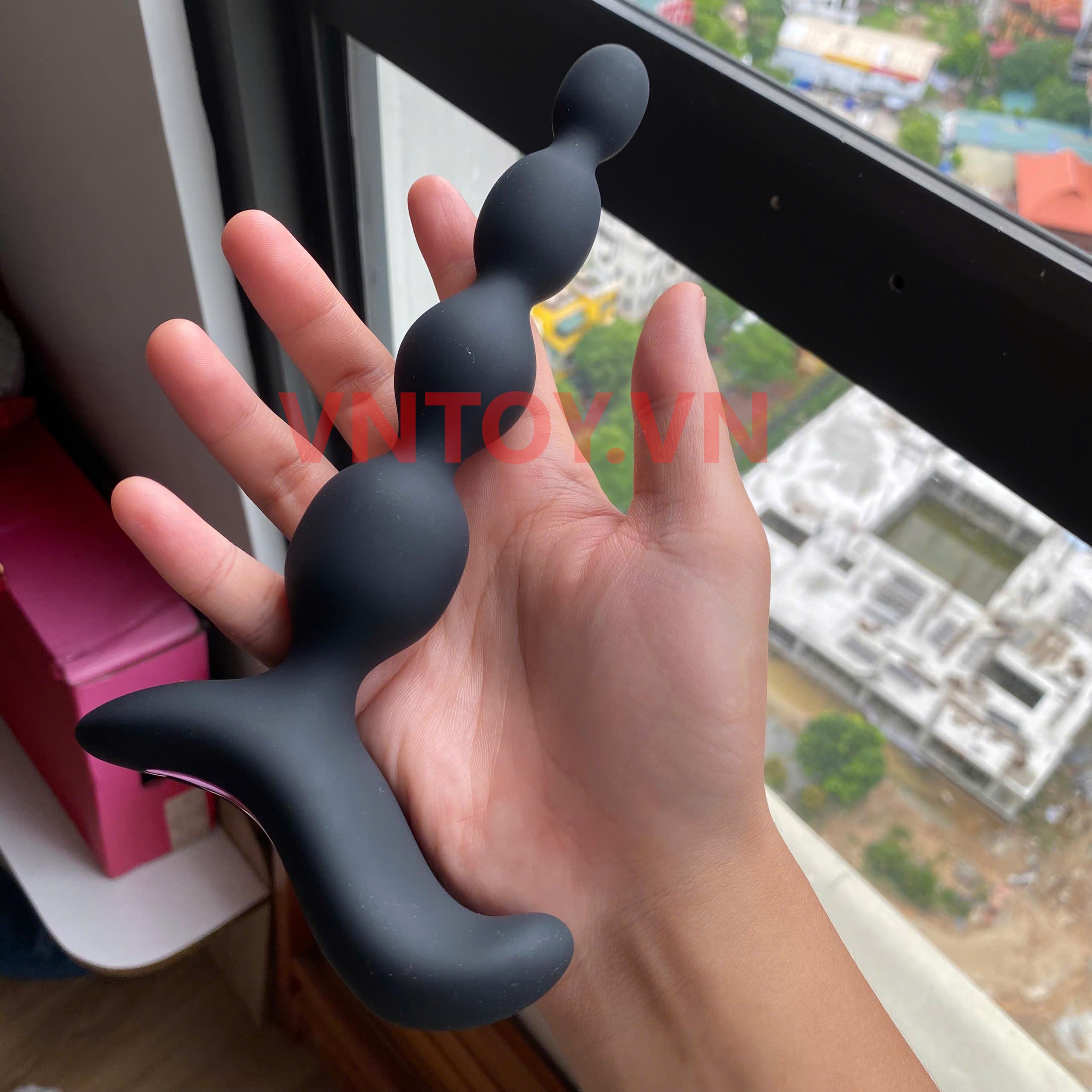 Máy rung hậu môn Anal beads cao cấp 10 chế độ