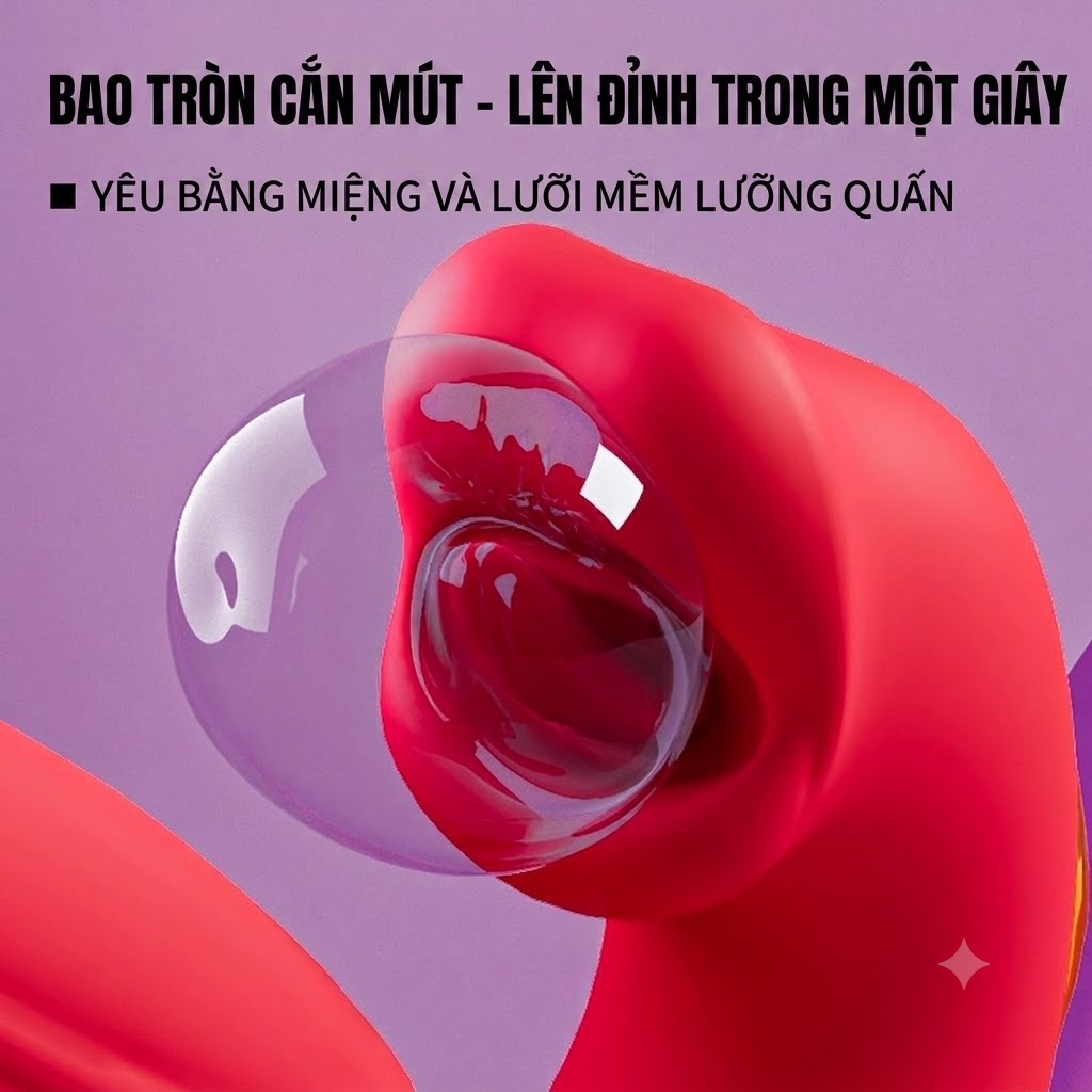 Máy Rung Lưỡi Massage Điểm G & Âm Vật Rung Thụt Đa Chức Năng