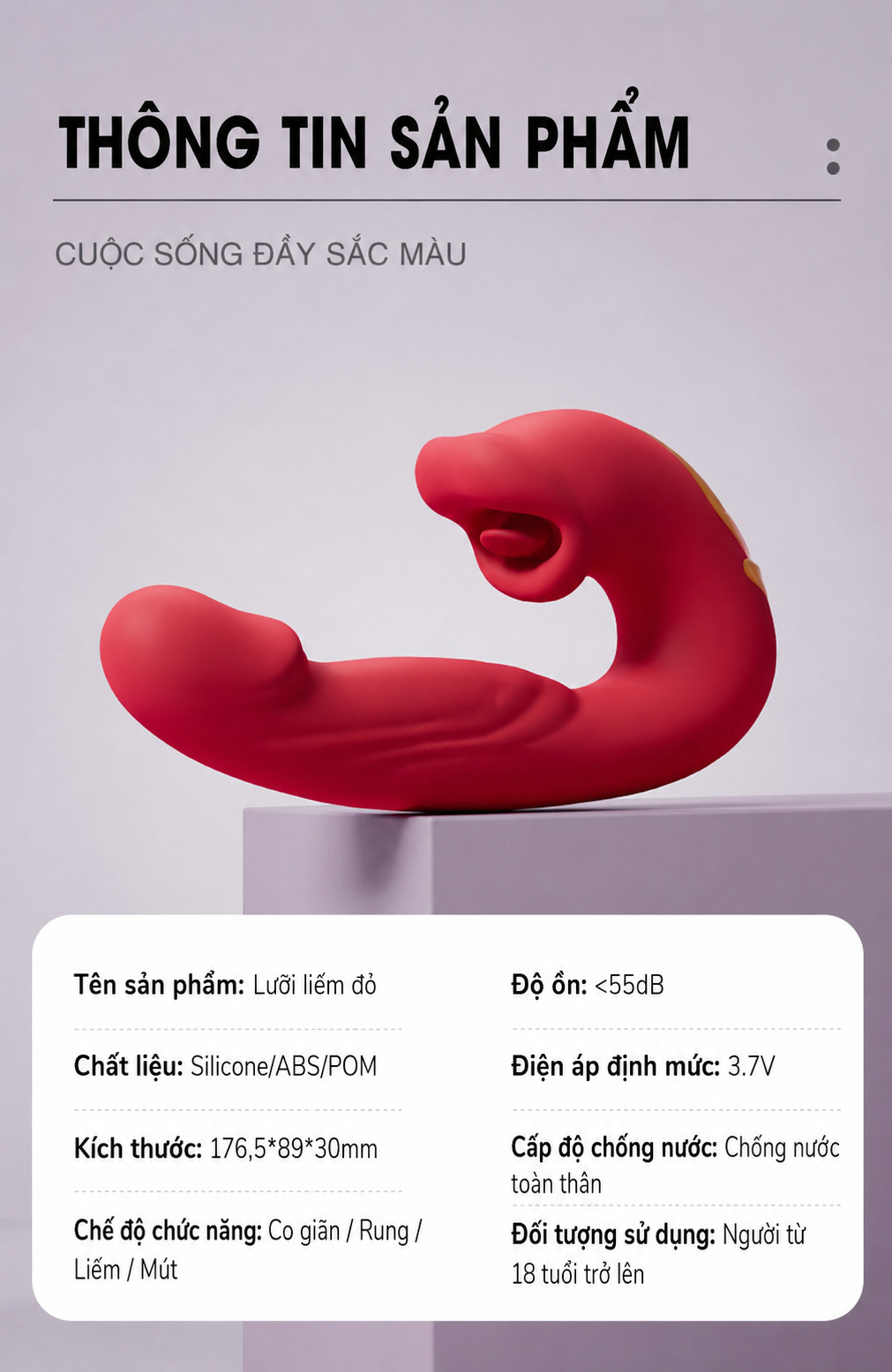 Máy Rung Lưỡi Massage Điểm G & Âm Vật Rung Thụt Đa Chức Năng